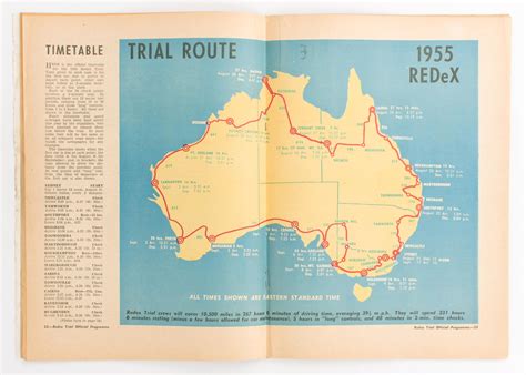 redex  australia reliability trial official souvenir program official program redex trial