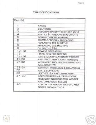 manuals  singer  parts listssuppliers info