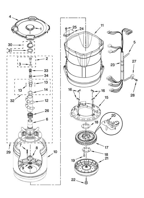kenmore washing machine parts diagram