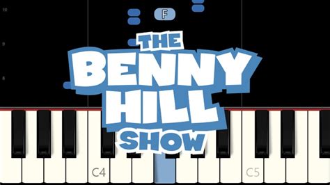benny hill theme song easy piano tutorial synthesia youtube