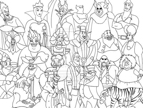 disney villains coloring pages  getdrawings