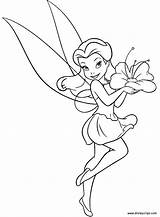 Coloring Pages Fairies Disney Printable Color Print Tinkerbell sketch template