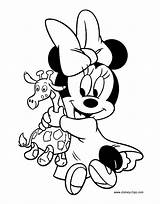 Minnie Baby Coloring Pages Teddy Bear Disney Printable Plush Toy Mickey Babies Donald Book Gif Disneyclips Funstuff sketch template