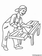 Carpenter Coloring Pages Getdrawings sketch template