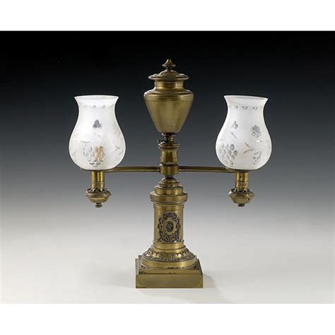 double arm argand lamp   gardiner cowans auction house  midwests  trusted
