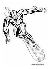 Coloring Pages Silver Surfer Superhero Surer Print Search sketch template