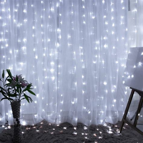 torchstar ft ft window curtain light extendable string light kit  pure white