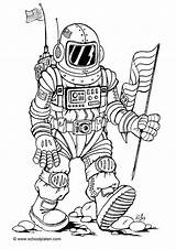 Astronauta Colorear Grandes sketch template