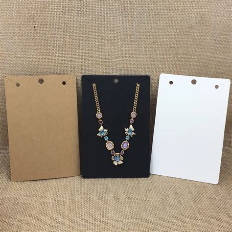 pcs cm kraft paper jewelry necklace cards  big necklace