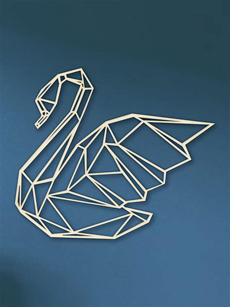 geometrische zwaan kopen hout kadonl