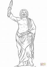 Zeus Coloring Draw Greek God Drawing Pages Printable Statue Step Hera Hermes Color Supercoloring Greatest Sketches Tutorials Kids Designlooter Version sketch template