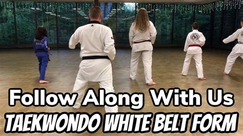 taekwondo white belt basic form  tutorial practice loops youtube