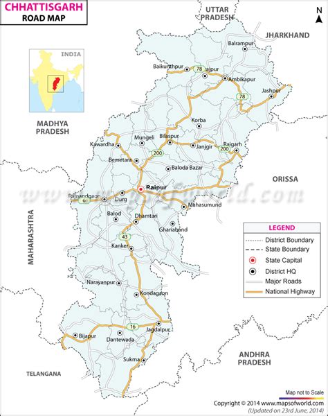chhattisgarh road map