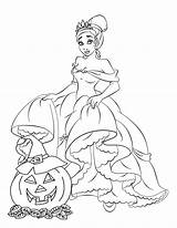 Halloween Disney Coloring Pages Printable Larger Version Click Princess sketch template