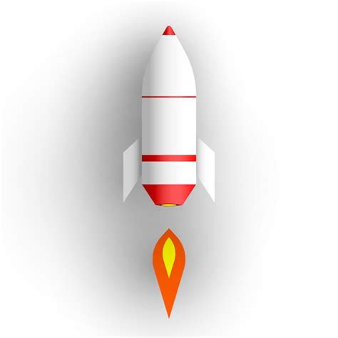 premium vector rocket  white background