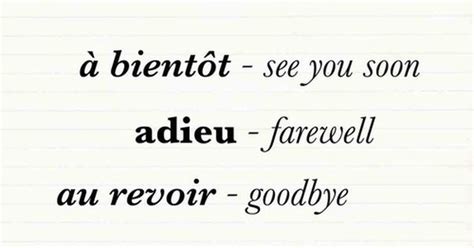 Say Goodbye In French Fle Francais French Parlez Vous