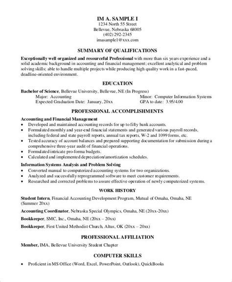 accountant resume template printable templates