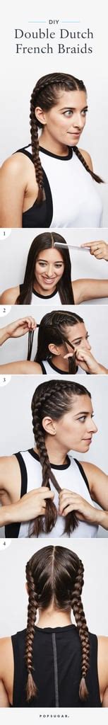 how to do double dutch braids hairstyle on yourself popsugar beauty