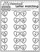 Worksheets Valentine Valentines Letter Letters Preschool Kindergarten Matching Lowercase Upper Activities Alphabet Planningplaytime Pre Lower Case Literacy Toddler Playtime Planning sketch template