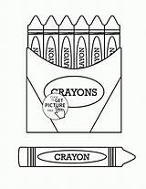 Crayon Crayons Wuppsy sketch template