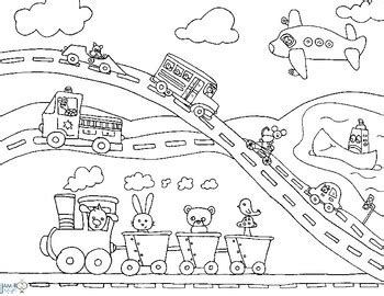 transportation coloring sheet  jamaroo kids tpt