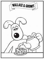 Gromit Wallace Drinking Getcolorings sketch template