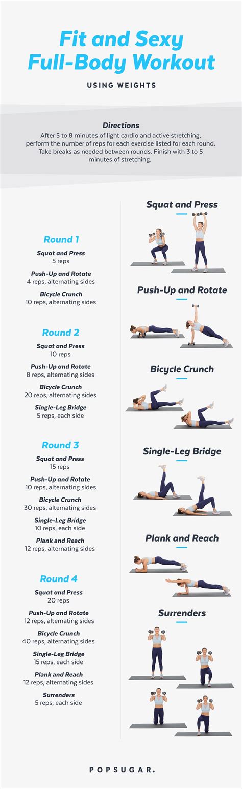 minute full body workout  weights popsugar fitness