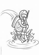 Scuba Diving Diver Tauchen Ausmalbilder Buceo Sukellus Coloringpages Malvorlagen Varityskuvia Q3 sketch template