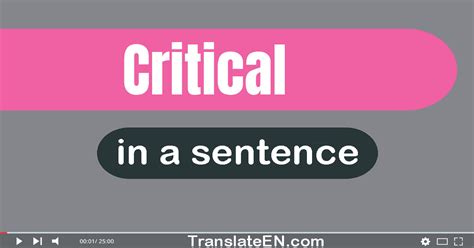 critical   sentence