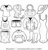 Clothes Clipart Clothing Summer Illustration Coloring Clip Book Pages Royalty Winter Books Visekart Choose Board Google Theme sketch template