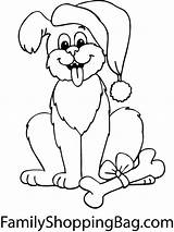 Christmas Coloring Pages Dog Puppy Getcolorings Color Wearing Hat Print sketch template