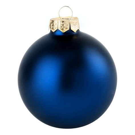 whitehurst   midnight blue matte glass christmas ornaments  pack   home depot