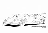 Countach Lamborghini 5000qv sketch template