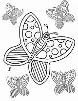 Butterflies Interesting Unique Coloring sketch template