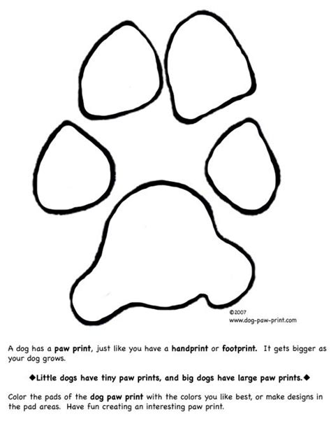 dog paw coloring page dog paw print coloring pages  print