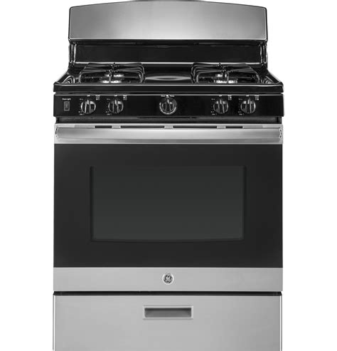 ge appliances jgbsrekss   standing gas range stainless steel