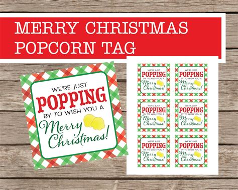printable christmas popcorn tags printable word searches