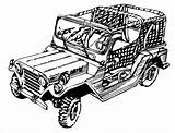 Guillotine Jeep sketch template