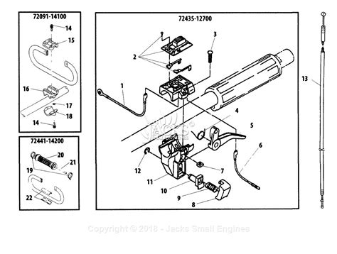 shindaiwa  parts diagram  throttle lever