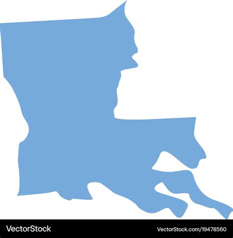 louisiana state map royalty  vector image vectorstock