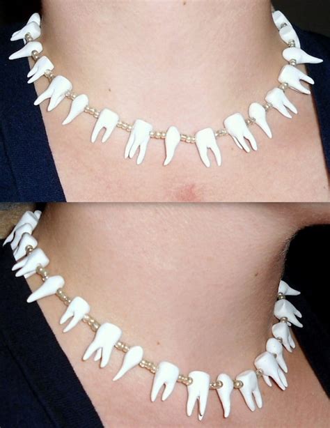 human teeth necklace