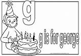 George Curious Coloring Worksheets Alphabet Kindergarten Letter Sheets Color sketch template