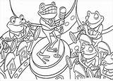 Band Coloring Pages Jazz Frogs Bands Colouring Color Colour Marching Drum Online sketch template
