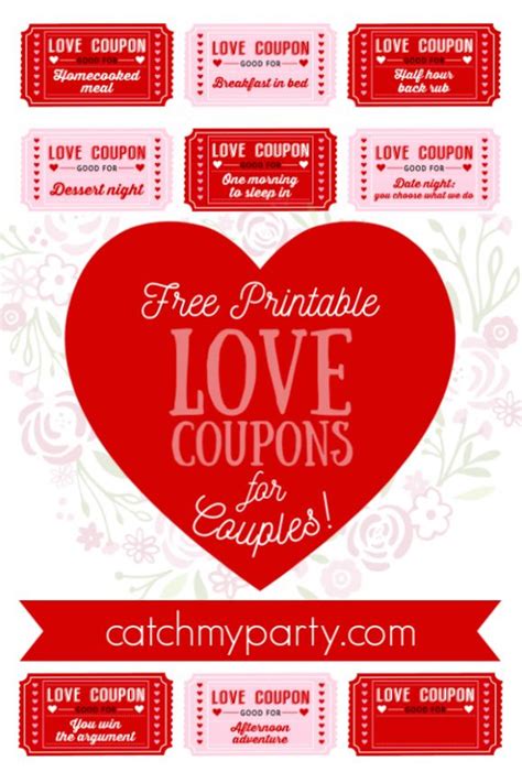 Free Printable Love Coupons For Couples On Valentines Day Love
