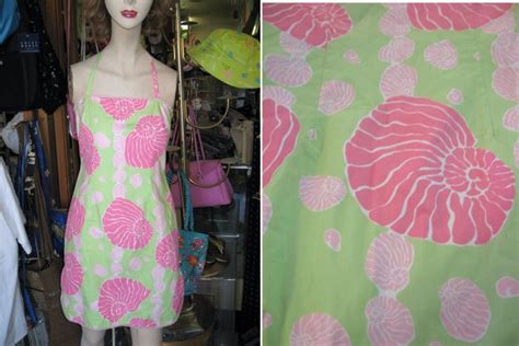 lilly pulitzer dress pink green shells 12