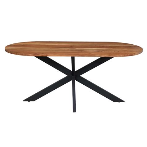 tavolo ovale design legno massello  ferro prezzo outlet