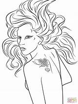 Gaga Lady Coloring Pages Katy Perry Celebrity Printable Color Drawing Book Games sketch template
