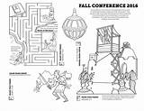Conference General Coloring Lds Activities Pages Fall sketch template