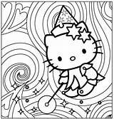Kitty Hello Coloring Pages Colouring Drawing sketch template