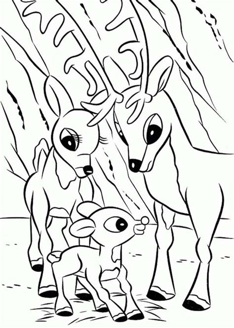 parents  rudolph  red nosed reindeer coloring page color luna